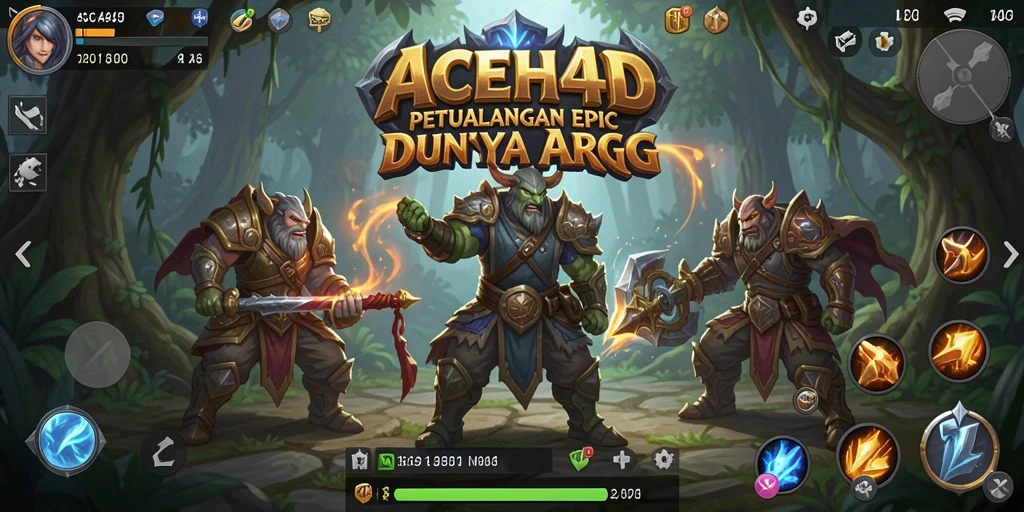 Tangkapan layar utama ACEH4D menampilkan aksi pertempuran epik dalam dunia fantasi.