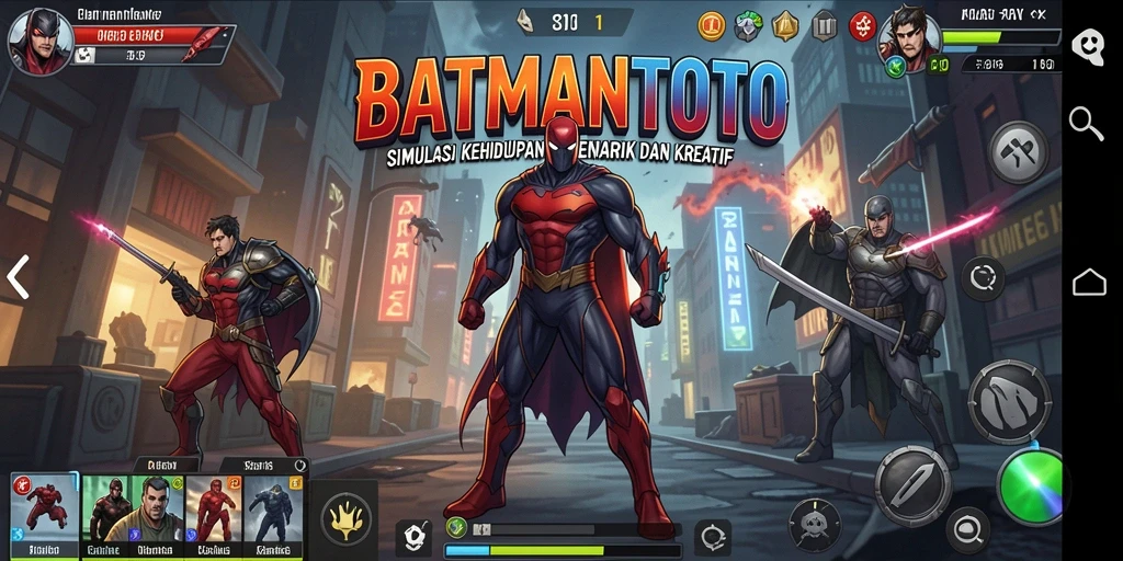 Screenshot gameplay BATMANTOTO menunjukkan interaksi sosial yang menyenangkan.