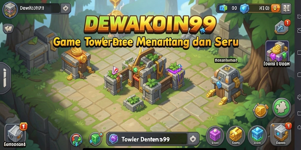 Tampilan gameplay DEWAKOIN99 yang seru dalam genre Tower Defense.