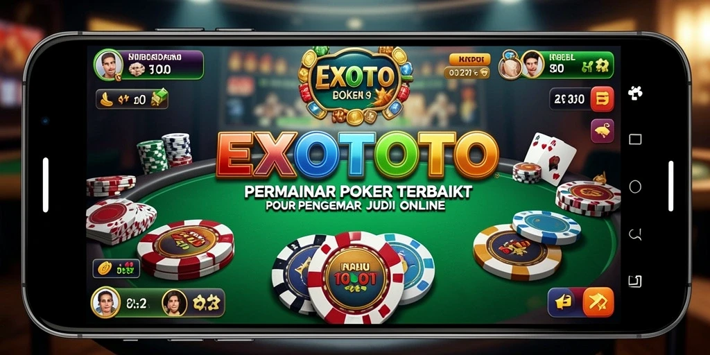 Screenshot EXOTOTO menampilkan gameplay Poker yang mendebarkan.