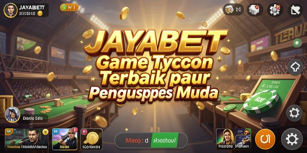 Tangkapan layar gameplay JAYABET menampilkan mode manajemen bisnis yang dinamis.