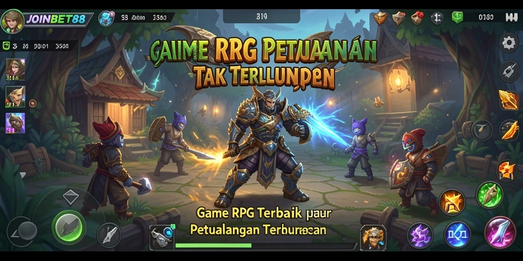Tampilan gameplay seru dari JOINBET88 dengan aksi RPG mendebarkan.
