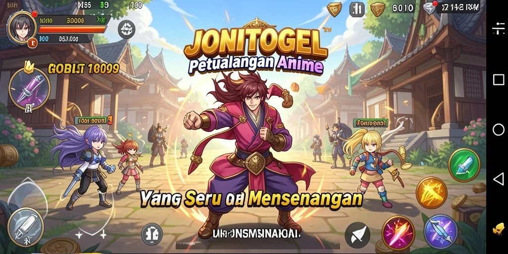 Menampilkan gameplay seru dengan karakter anime favorit.