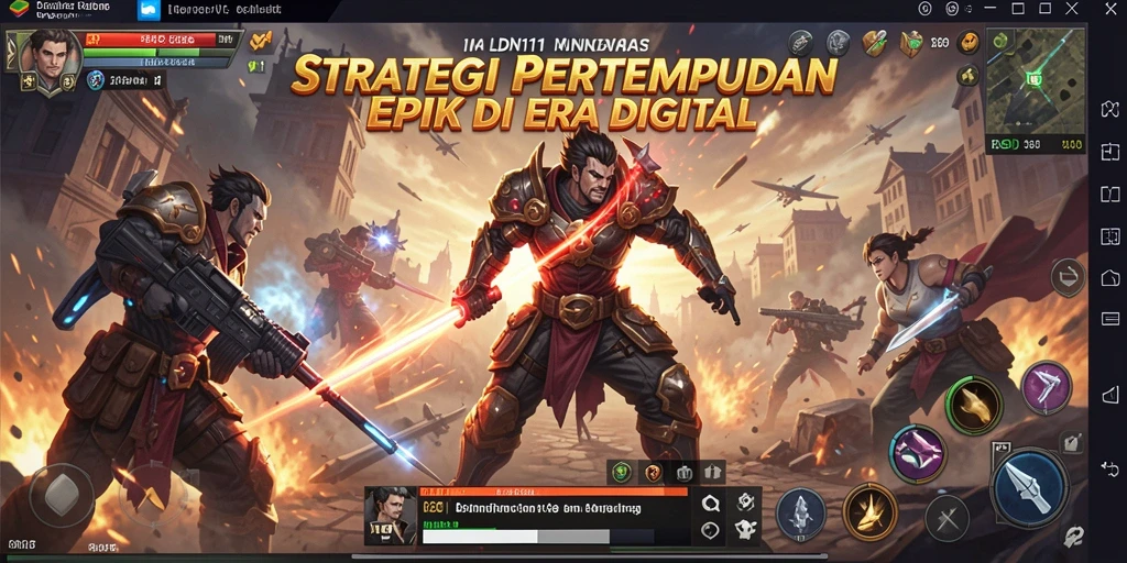 Screenshot gameplay LDN11 menampilkan pertempuran strategis yang intens.