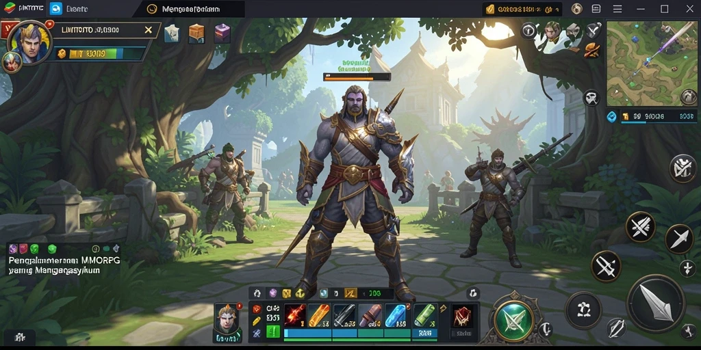Tampilan gameplay LINITOTO yang menarik dan dinamis di dunia MMORPG.