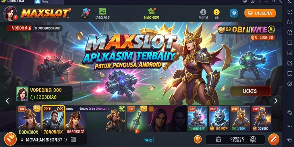 Tampilan antarmuka MAXSLOT yang sederhana dan intuitif.