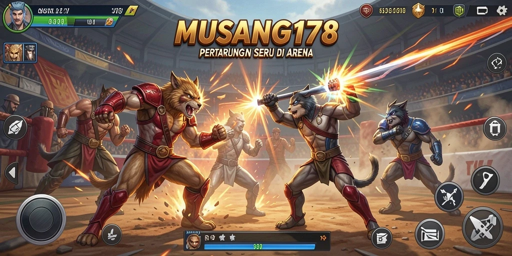 Tampilan gameplay bertarung yang intens dan seru.