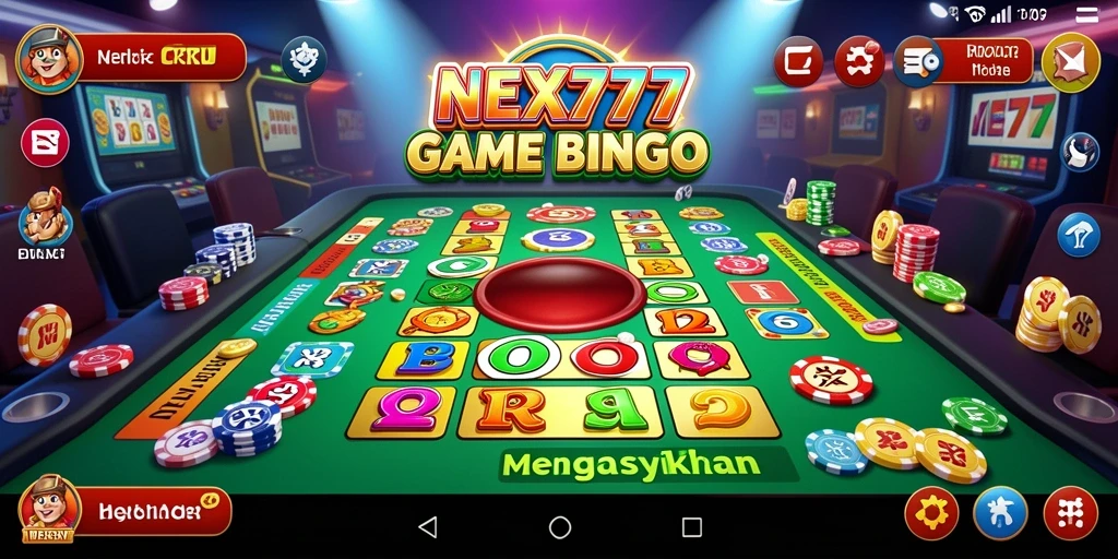 Tampilan gameplay NEX777 yang menarik dengan suasana Bingo yang meriah.