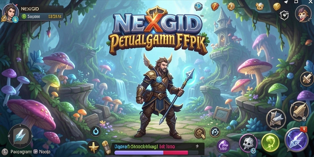 Screenshot NEXGID menampilkan aksi petualangan mendebarkan.