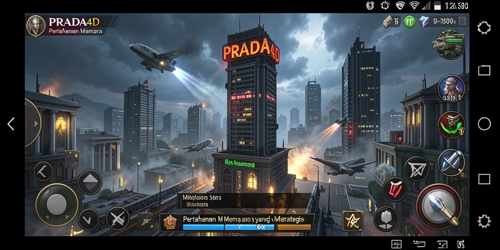 Gameplay seru dan menarik di PRADA4D dengan menara pertahanan yang beragam.