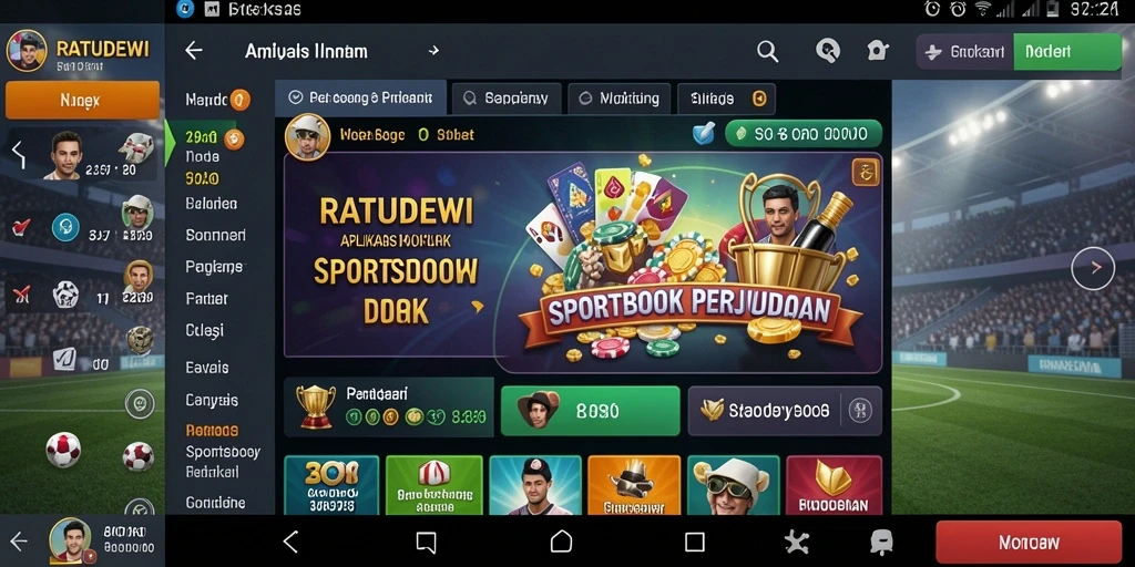 Tampilan menarik dari gameplay Sportsbook di RATUDEWI.