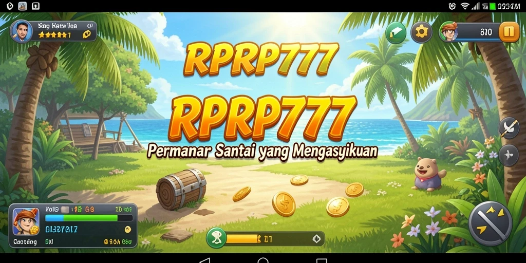 Screenshot utama RPRP777 menampilkan aksi gameplay yang seru dan penuh warna.