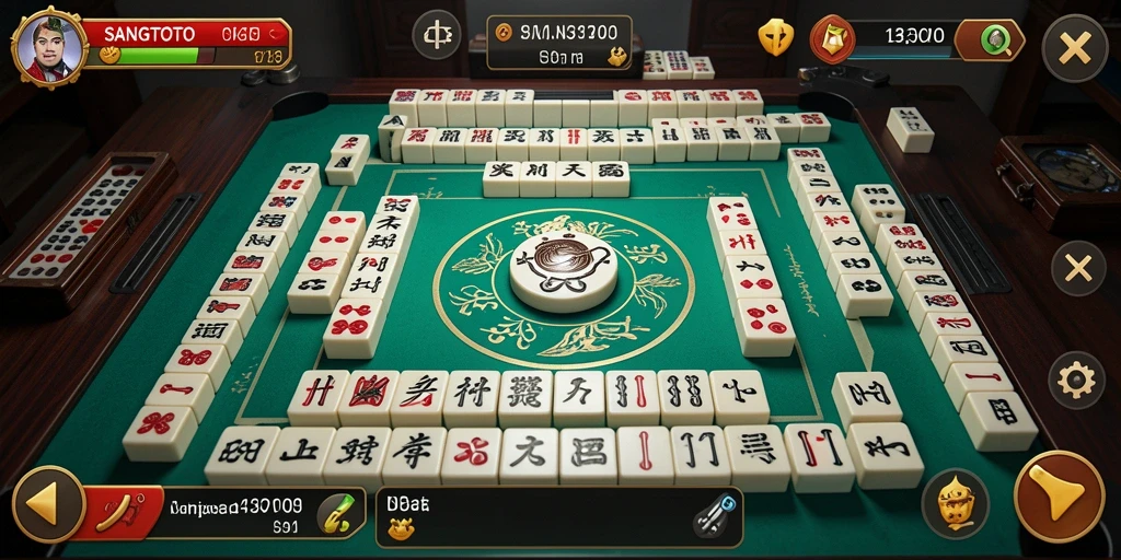 Screenshot gameplay dari permainan Mahjong SANGTOTO yang seru.