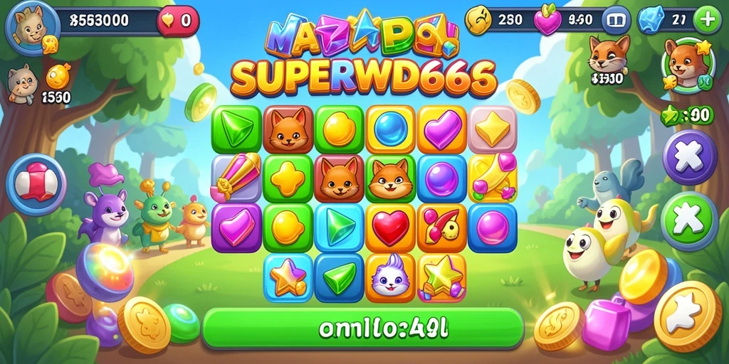 Tampilkan gameplay menarik dari SUPERWD666 dengan tantangan Match-3.