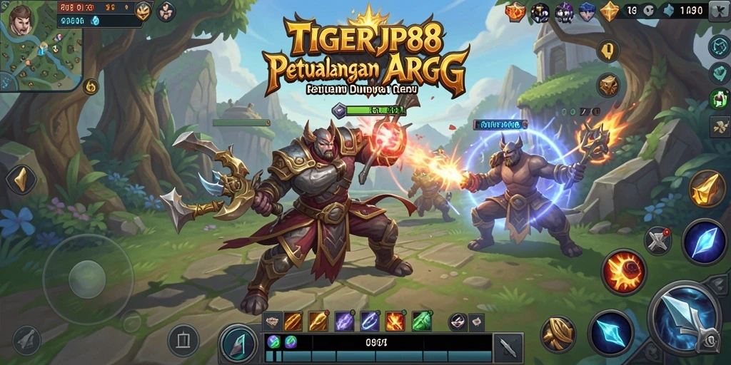 Tampilan gameplay seru di dunia fantasi TIGERJP88 yang menakjubkan.